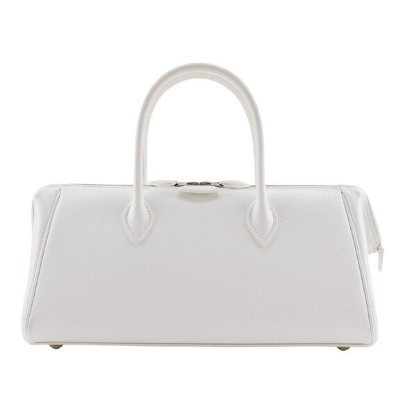 HERMES Parribonne Bay PM Handbag White Epsom Women - Picture 1 of 8